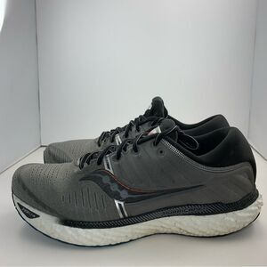 Saucony Hurricane 22 PWRRUN + Running Shoe Gray Men Size US 11.5 EU 46 UK 10.5